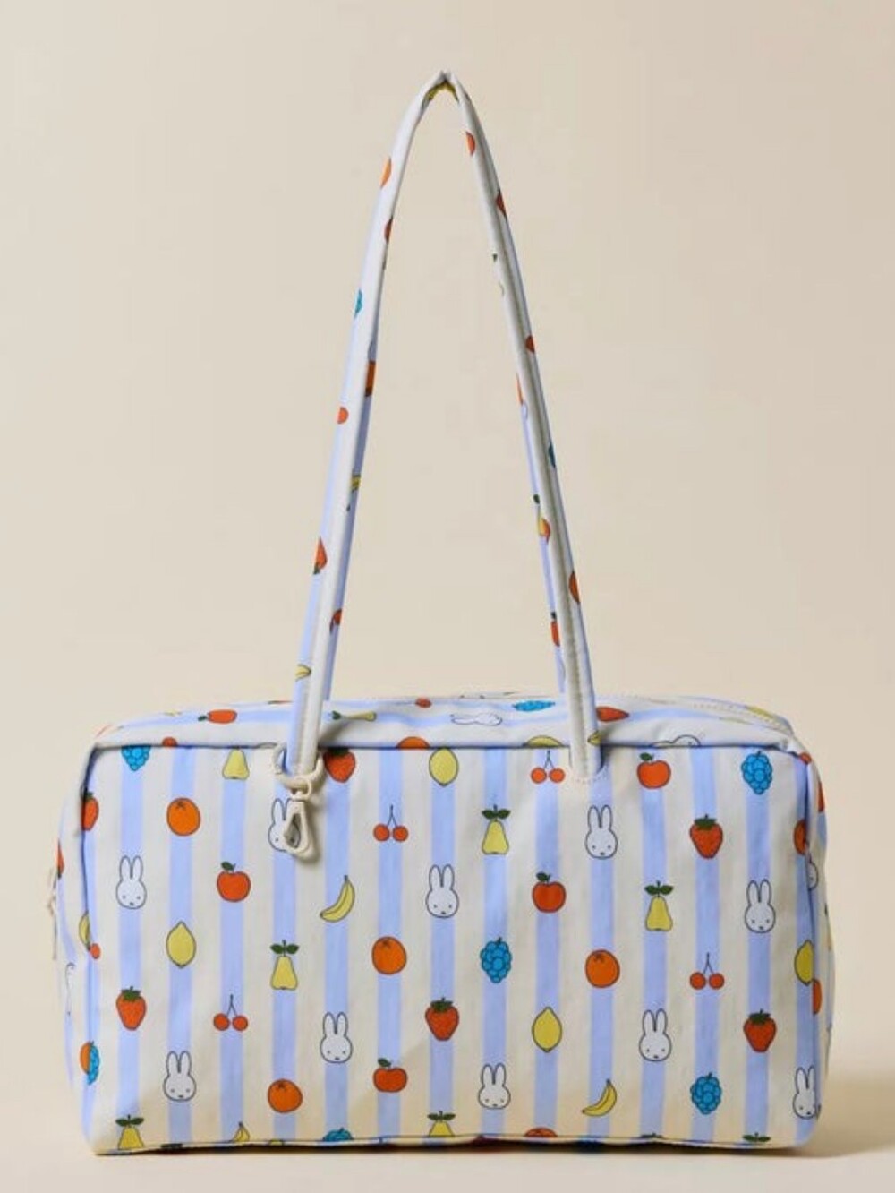NWT BAGGU Medium Bowler Bag Picnic Stripes Miffy